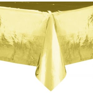 Bordsduk - Plast - Guld - ca 1,4 x 2,7 m Bordsduk - Plast - Guld - ca 1,4 x 2,7 m