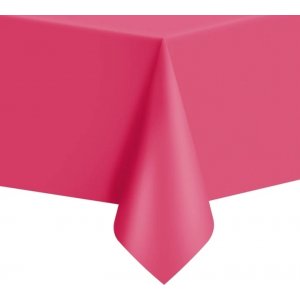 Bordsduk - Plast - Hot Pink - ca 1,4 x 2,7 m Bordsduk - Plast - Hot Pink - ca 1,4 x 2,7 m